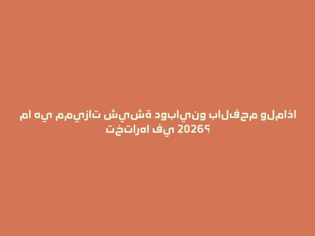 ما هي مميزات شيشة دوباينو بالفحم ولماذا تختارها في 2026؟ 一