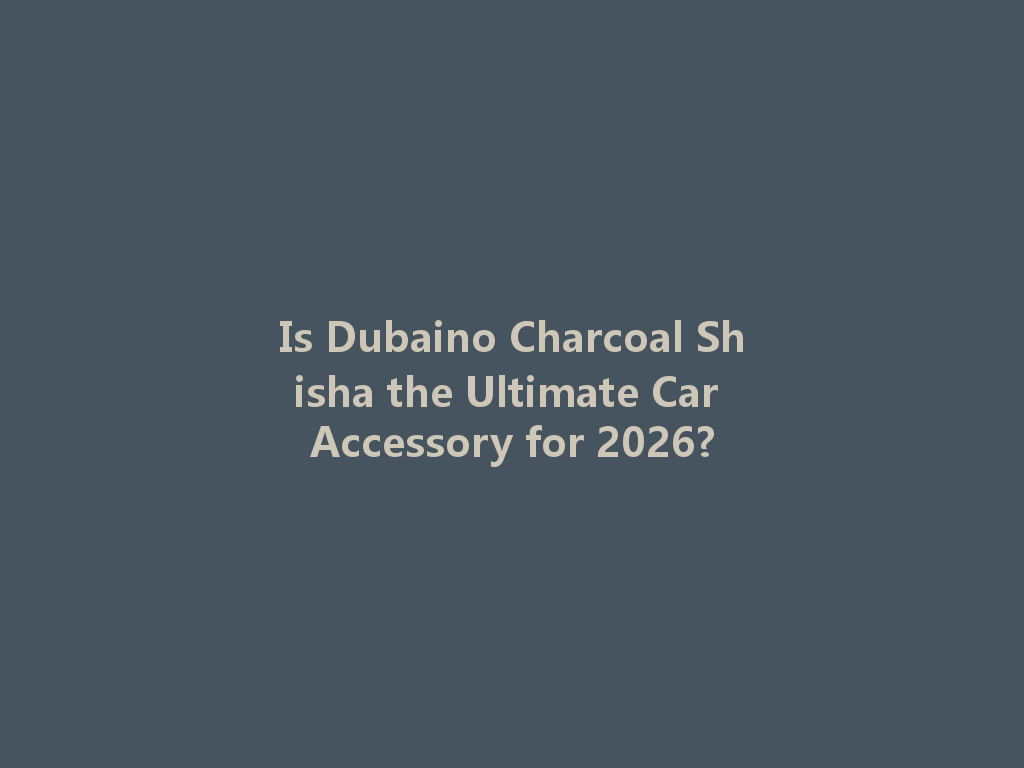 Is Dubaino Charcoal Shisha the Ultimate Car Accessory for 2026? 一