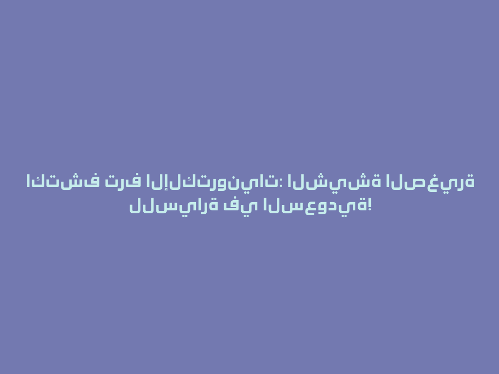 اكتشف ترف الإلكترونيات: الشيشة الصغيرة للسيارة في السعودية! 一