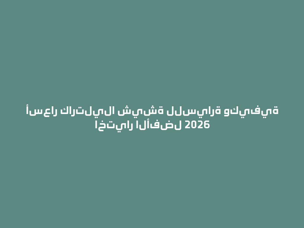 أسعار كارتليلا شيشة للسيارة وكيفية اختيار الأفضل 2026 一
