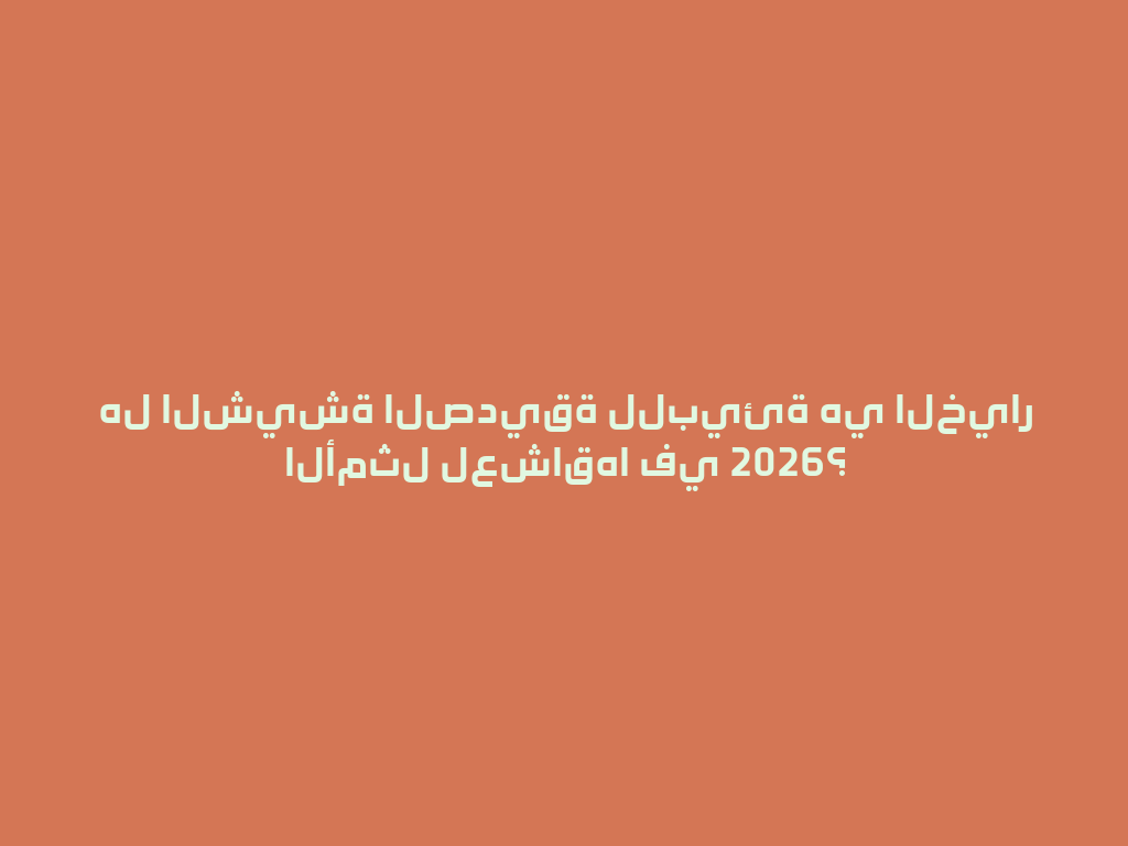 هل الشيشة الصديقة للبيئة هي الخيار الأمثل لعشاقها في 2026؟ 一