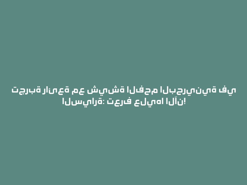 تجربة رائعة مع شيشة الفحم البحرينية في السيارة: تعرف عليها الآن! 一