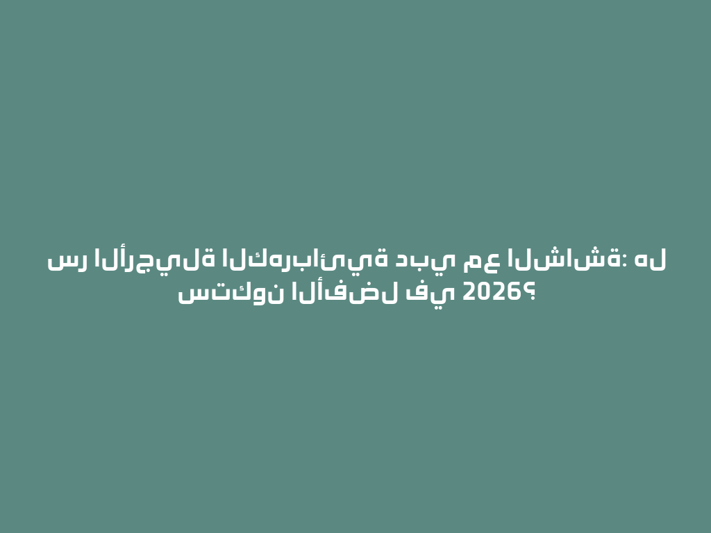 سر الأرجيلة الكهربائية دبي مع الشاشة: هل ستكون الأفضل في 2026؟ 一