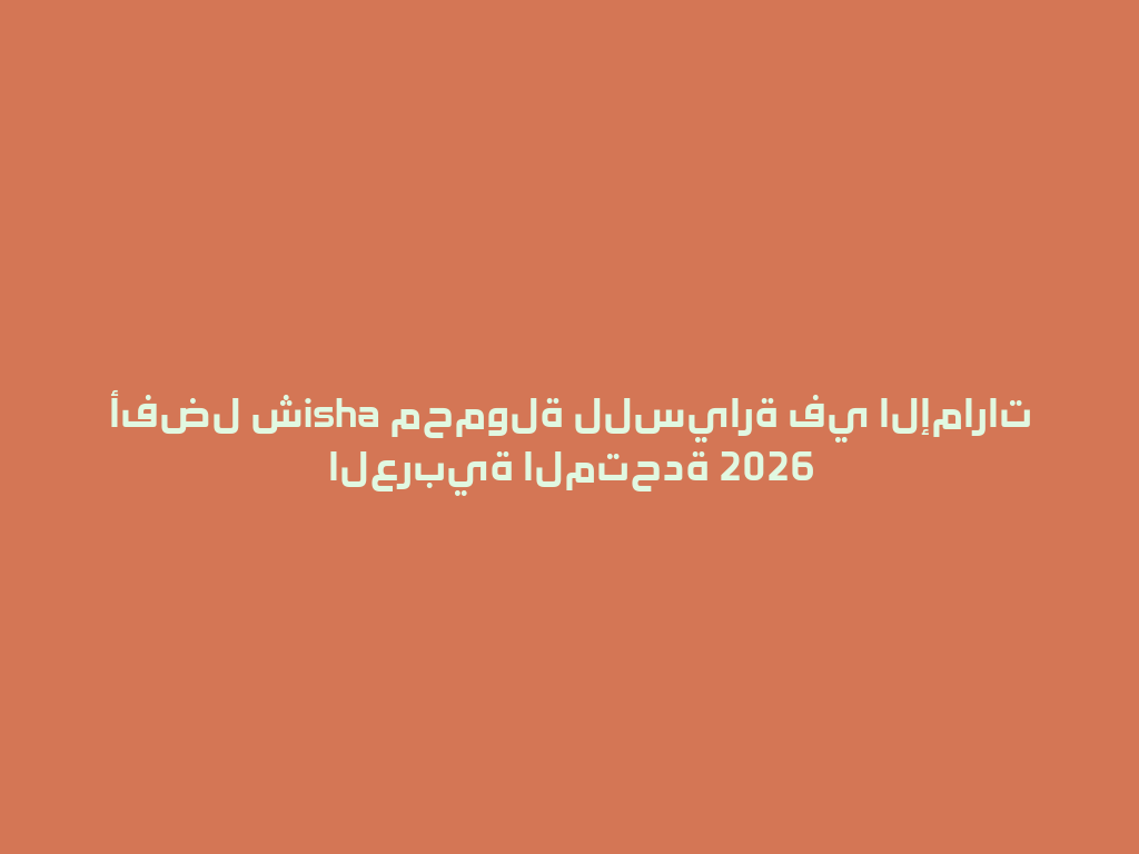 أفضل شisha محمولة للسيارة في الإمارات العربية المتحدة 2026 一