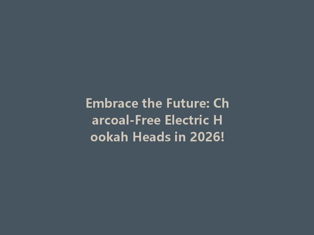 Embrace the Future: Charcoal-Free Electric Hookah Heads in 2026! 一