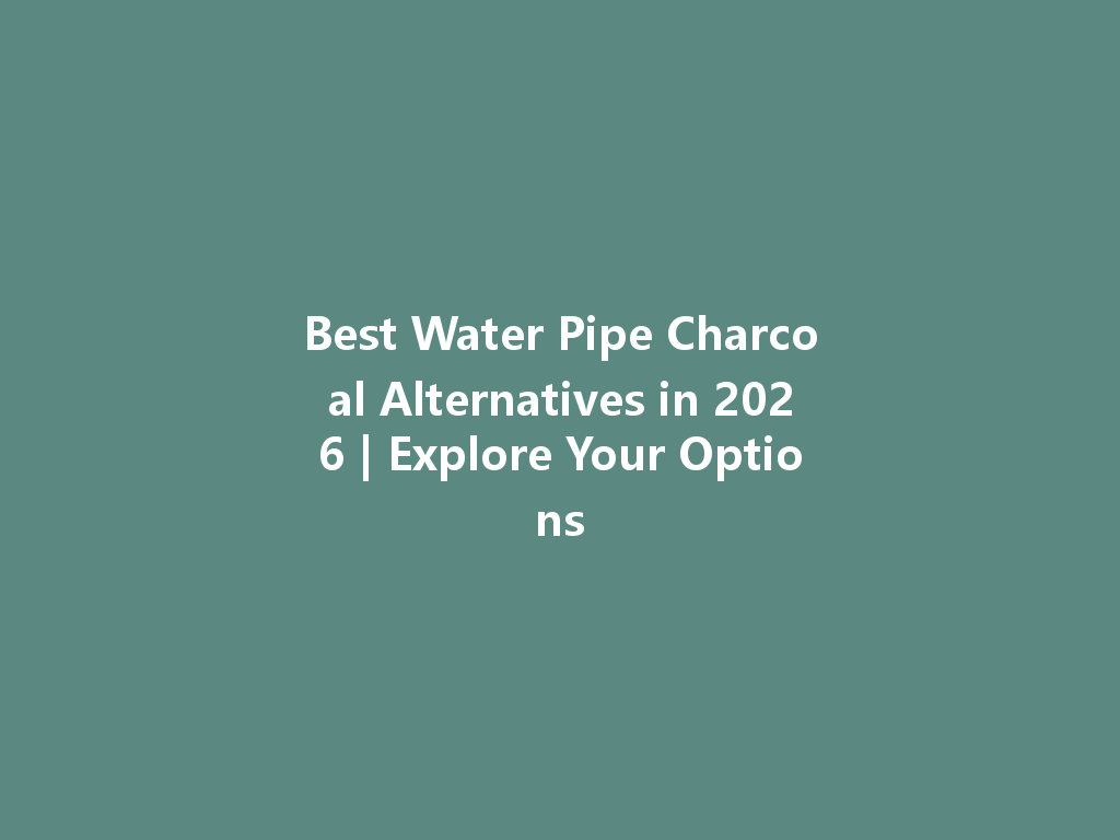 Best Water Pipe Charcoal Alternatives in 2026 | Explore Your Options 一