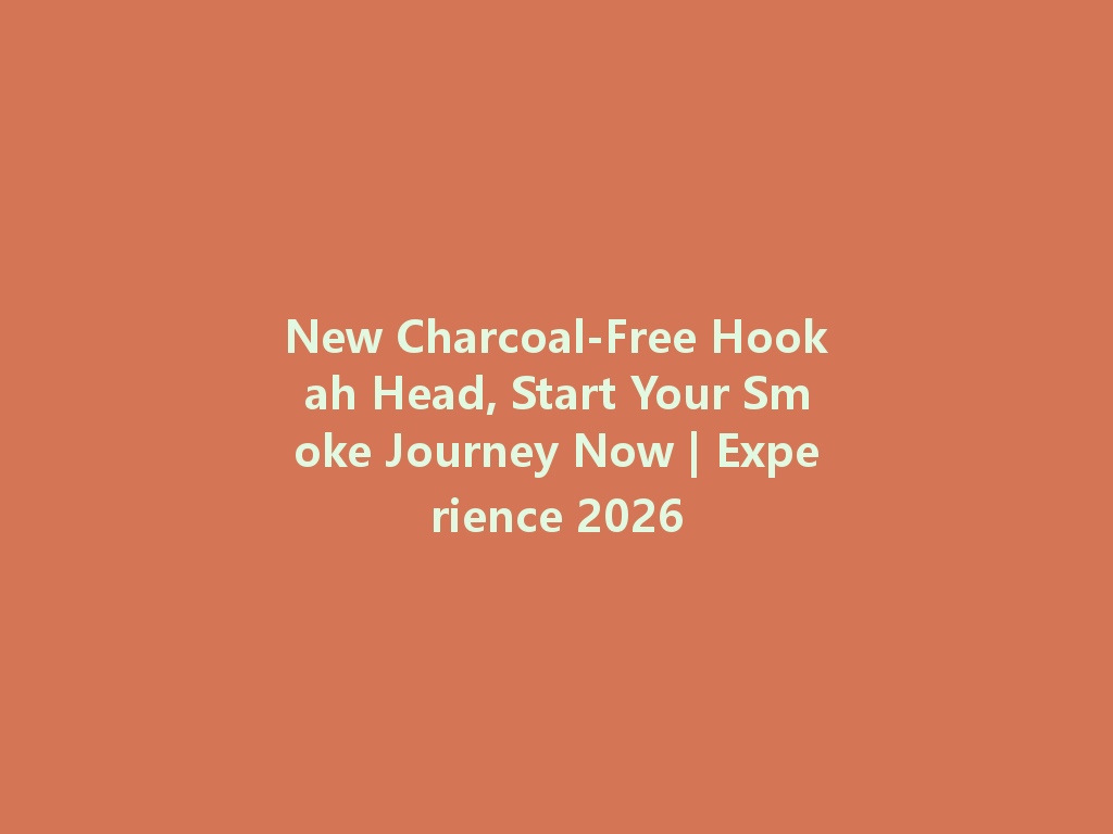 New Charcoal-Free Hookah Head, Start Your Smoke Journey Now | Experience 2026 一