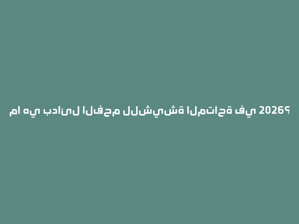 ما هي بدائل الفحم للشيشة المتاحة في 2026؟ 一