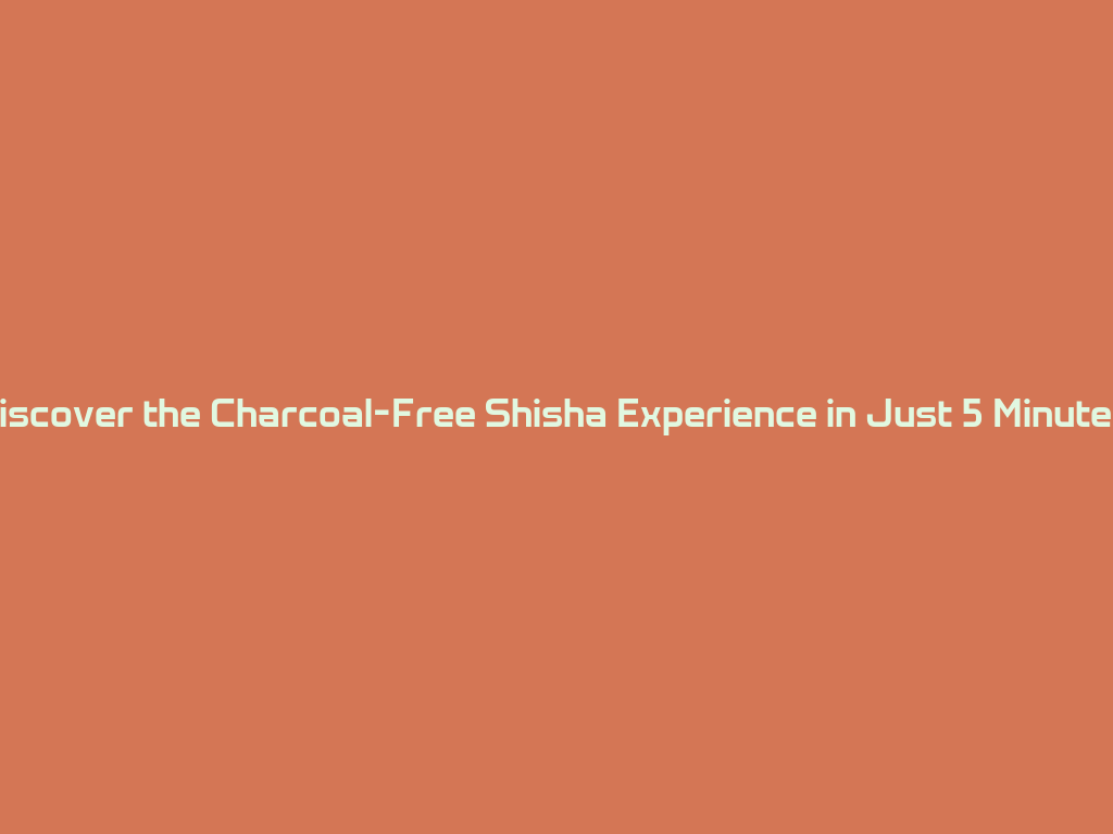 Discover the Charcoal-Free Shisha Experience in Just 5 Minutes! 一