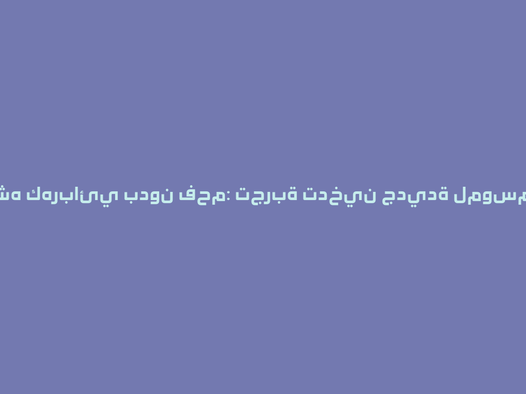 شيشه كهربائي بدون فحم: تجربة تدخين جديدة لموسم 2026! 一