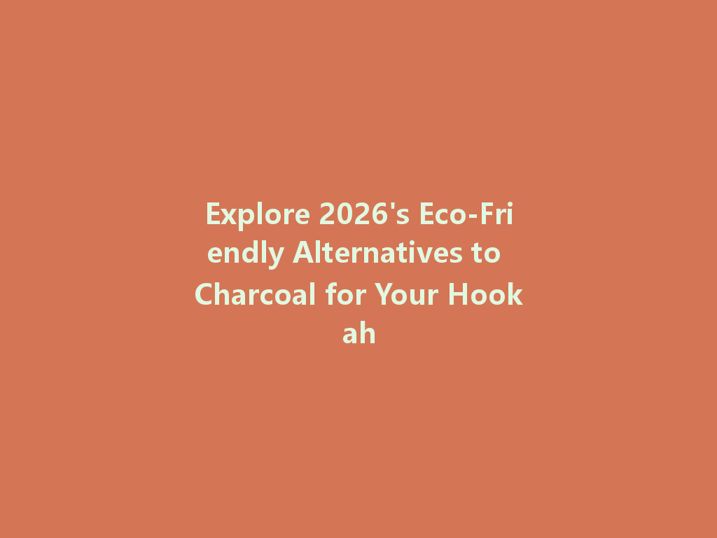 Explore 2026's Eco-Friendly Alternatives to Charcoal for Your Hookah 一