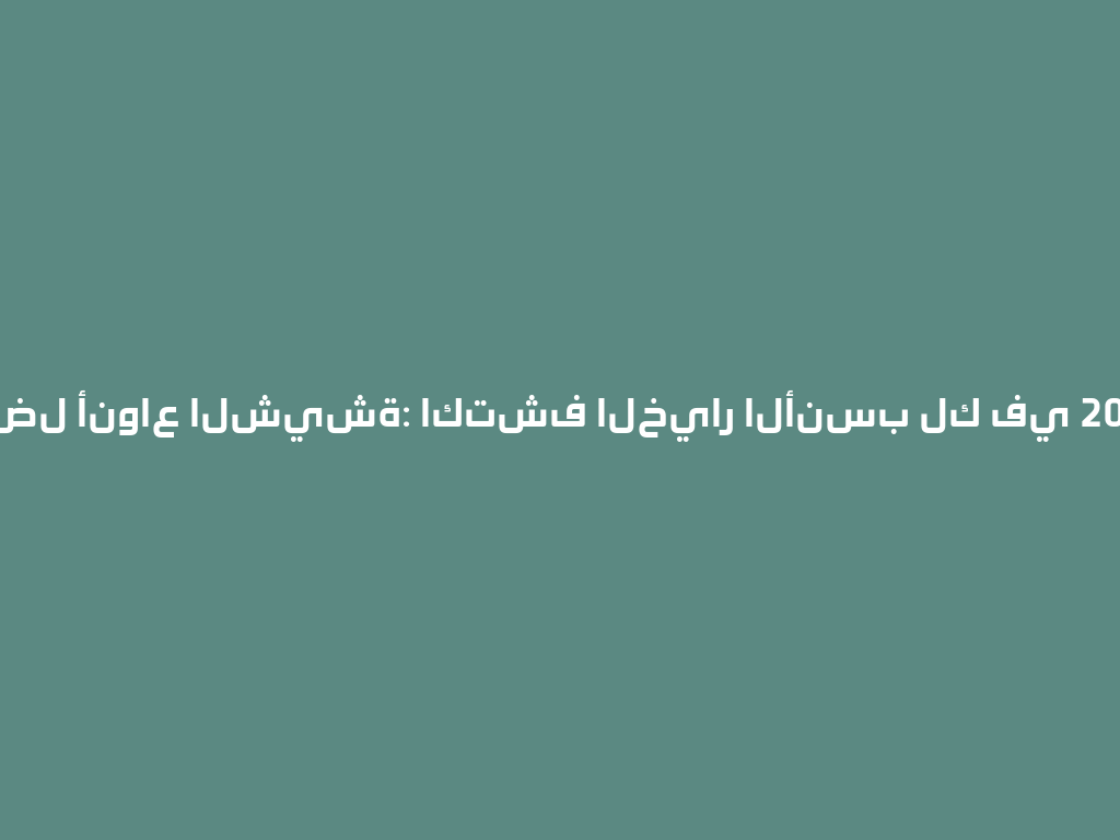 أفضل أنواع الشيشة: اكتشف الخيار الأنسب لك في 2026! 一