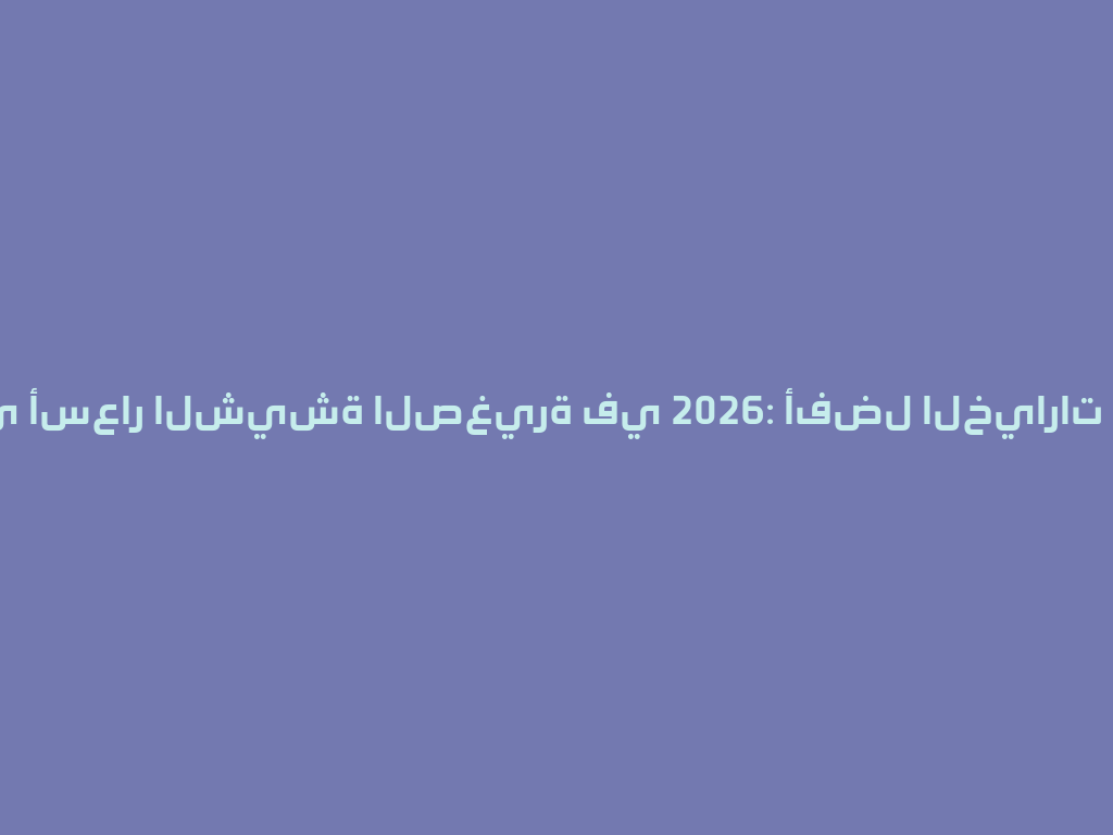 تعرّف على أسعار الشيشة الصغيرة في 2026: أفضل الخيارات بانتظارك! 一