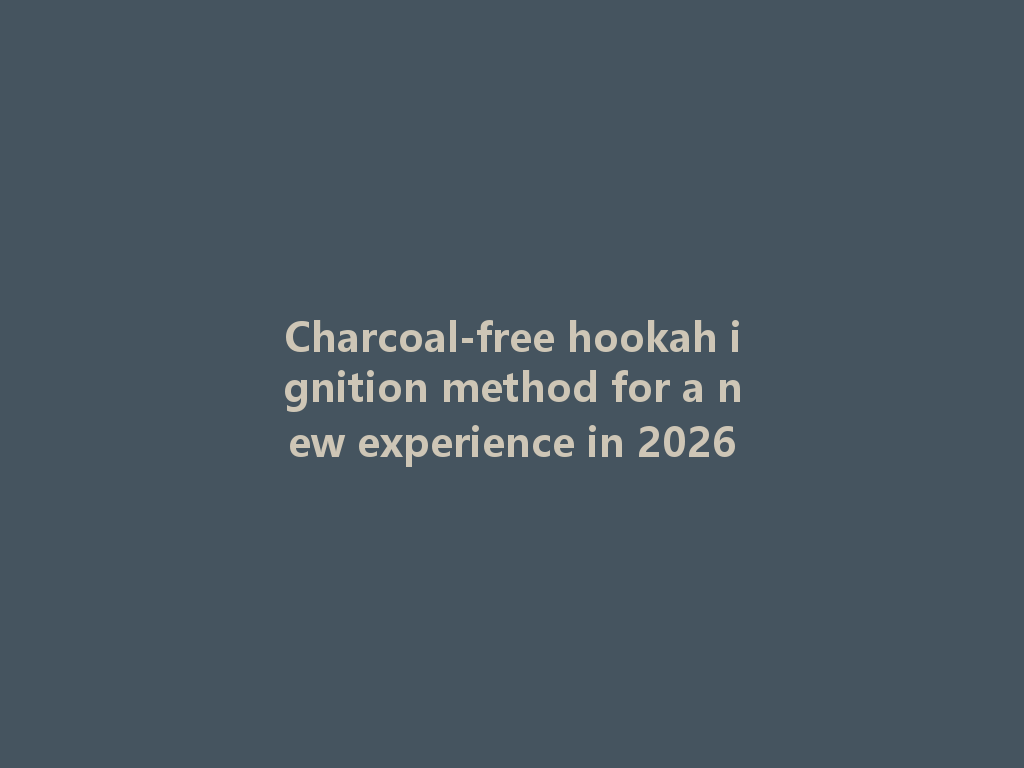 Charcoal-free hookah ignition method for a new experience in 2026 一
