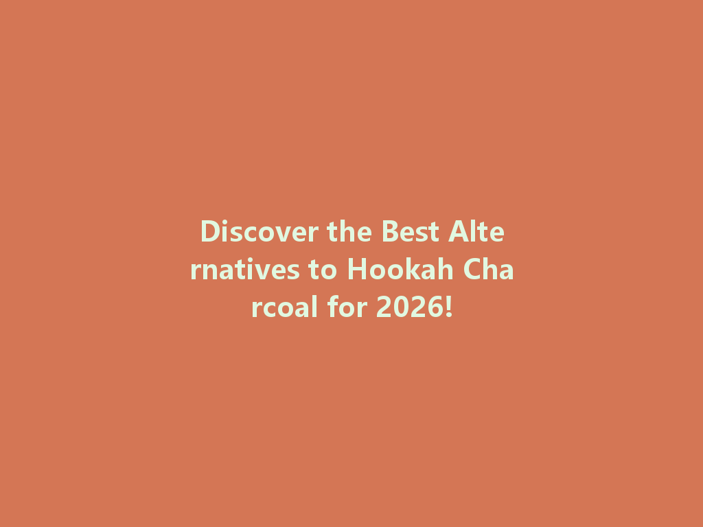 Discover the Best Alternatives to Hookah Charcoal for 2026! 一