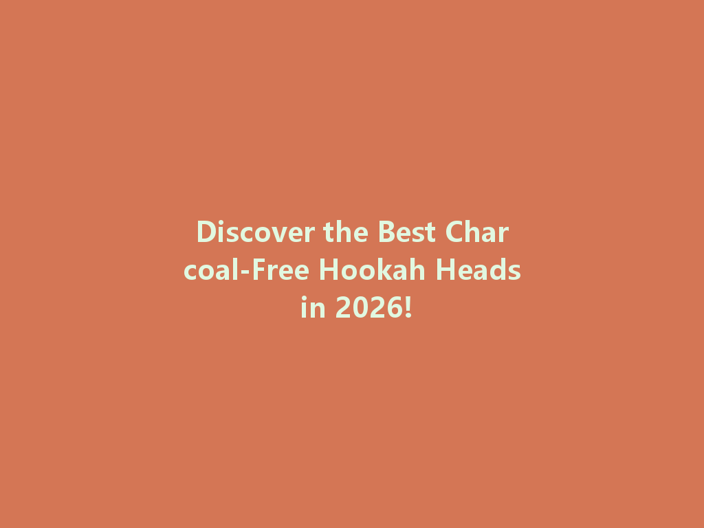 Discover the Best Charcoal-Free Hookah Heads in 2026! 一