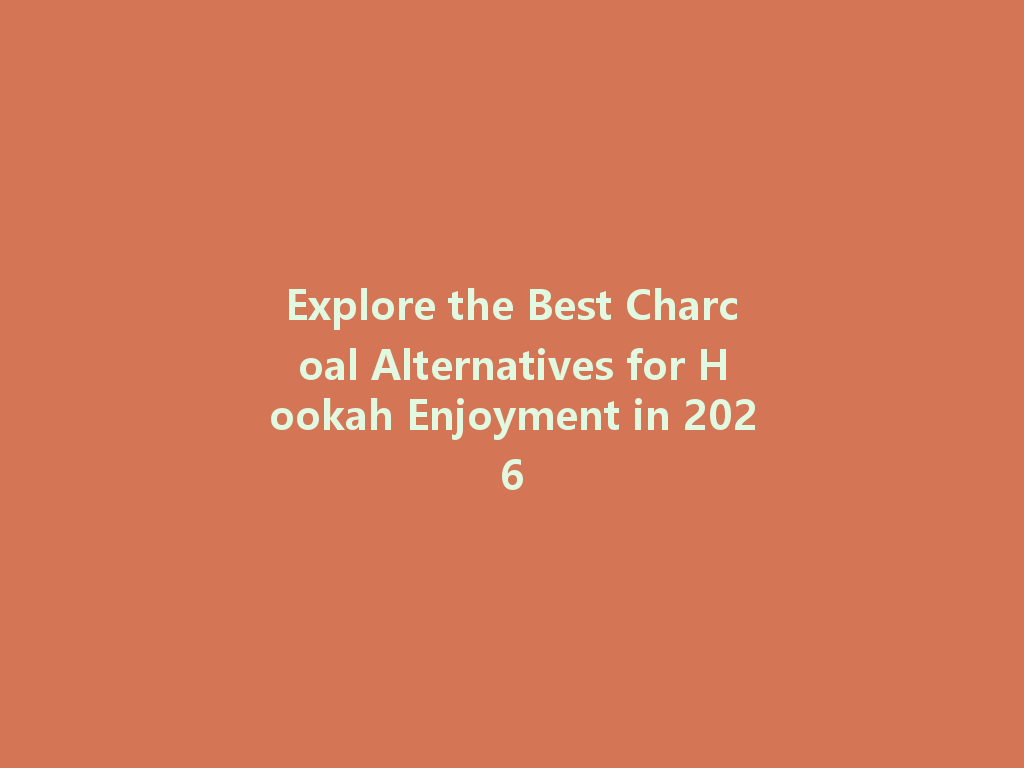 Explore the Best Charcoal Alternatives for Hookah Enjoyment in 2026 一